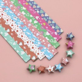 Origami Paper Stars, Colorful Handcraft Origami Lucky Star Paper DIY Paper Arts Creativity Hand Art Crafts (loving(540) sheets)