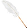 DPWOUM White Feather Ballpoint Pen Black Inks Pen Wedding Signing