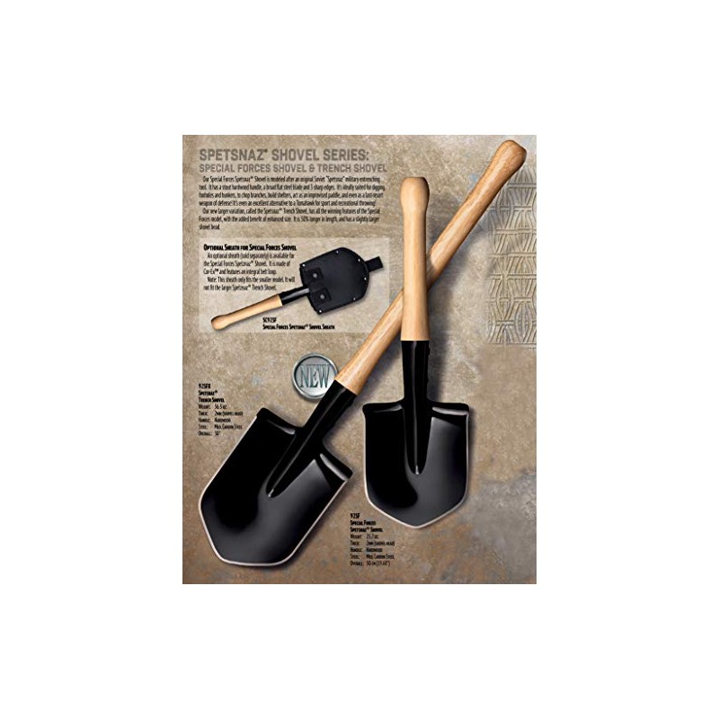 Cold Steel Spetsnaz Tactical Camp Shovel Tool for Camping, Survival