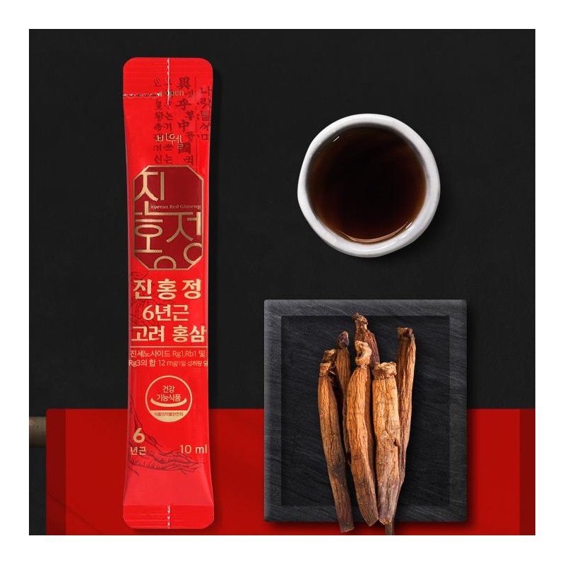 Bewell Korean red ginseng stick, 6-year-old root concentrate, 30 sachets,