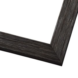 28x11 Frame Black Barnwood Picture Frame - Modern Photo Frame Includes UV Acrylic Shatter Guard Front, Acid Free Foam Backing Board, Hanging Hardware Wood Wall Frames for Family Photos - no Mat