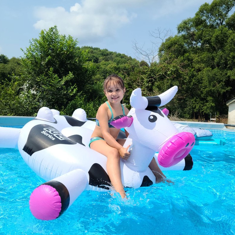 SWIMLINE ORIGINAL 90268 Giant Inflatable LOL Cow Pool Float |
