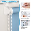 Clamp support for double roller blind, 8 pieces, roller blind