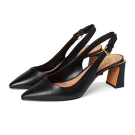 Vince Camuto Women's Hamden Buckle Slingback Pump, Black, 8.5