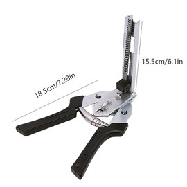 Type M Hog Nail Ring Pliers Kit with 600pcs M Clips, Hog Ring Chicken Duck Goose Dog Cat Rabbit Animal Cage Clamp for Animal Cages/Wire Fencing, Repair Hand Tools Clamp Wire Cage Fasten Plier