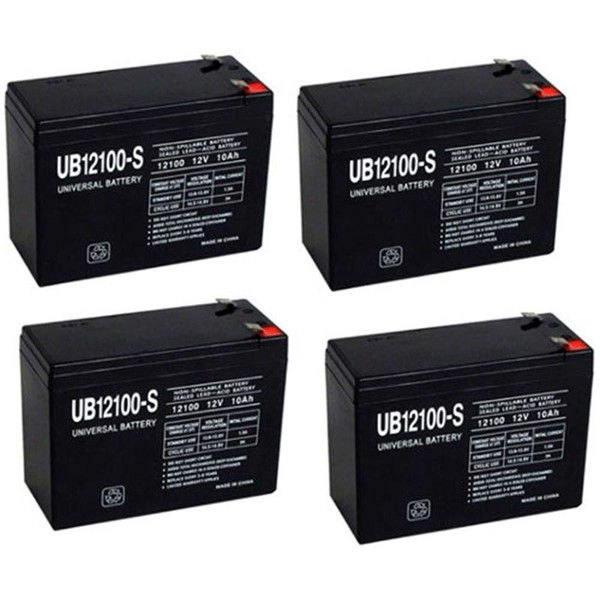 UPG 12V 10AH Replacement for WP10-12SE WP1012 SLA Portable Battery - 4 Pack