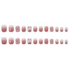 24pcs/set Fake Nails French Tips Acrylic Glitter False Nails Press
