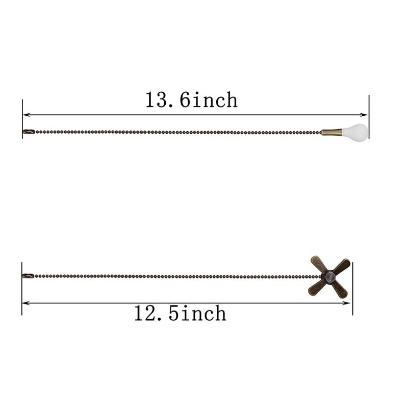 Ceiling Fan Pull Chain, 𝟭𝟮 𝗶𝗻𝗰𝗵 Extra Long with Decorative