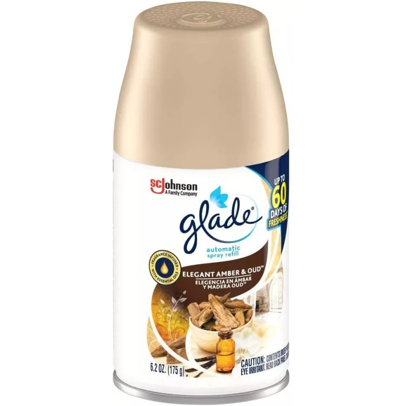 Glade Automatic Spray Refill Elegant Amber & Oud 6.2 Oz,