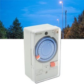 24 Hour Mechanical Timer Switch, Heavy Duty Indoor Plug in Mechanical Timer, with Anti Interference, Programmable Light Timers, Suit for Street Light 220‑240V
