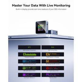 DOCKCASE Pocket M.2 NVMe SSD Enclosure,Support 3s PLP Prevents Write Data Loss,USB 3.2 Gen 2 Type-C (10 Gbps), fits NVMe PCIe, Exclusive to Size 2230,Support M-Key B+M Key UASP… (Grey)