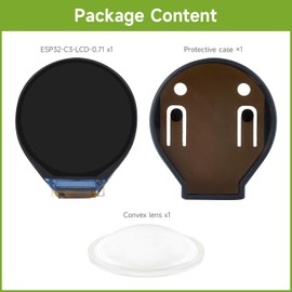 Waveshare ESP32-C3 0.71inch Round Display Development Board, 160×160 Resolution, Based on ESP32-C3 Single-core Processor, SPI Interface Display, ESP32 with Display, with Protective case