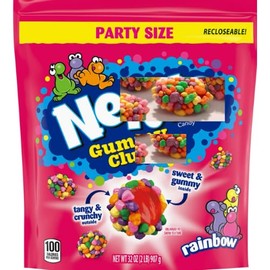 Gummy Cluster Candy NERDSSS! Party Pack – 32 oz Tangy Crunchy Fruity Bites with Juicy Center – Assorted Rainbow Flavors for Snacking & Sharing