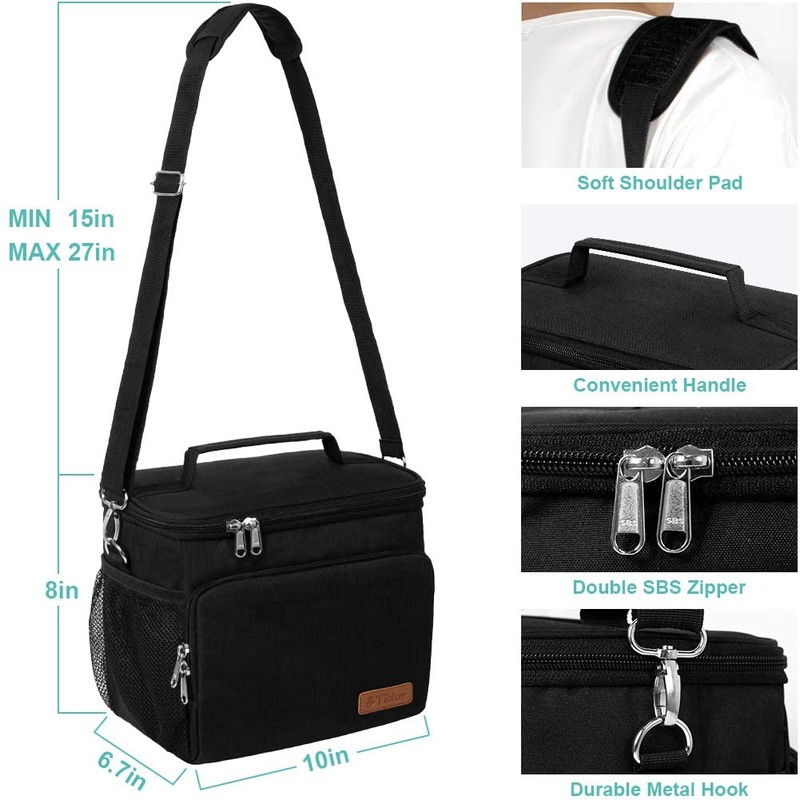 Tiblue Insulated Lunch Bag for Women/Men, Reusable Lunch Box for