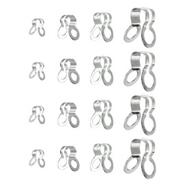 sourcing map Double Ring for 2.4/3/4.5/6 mm Fan Lamp Pull Loop Silver Pack of 100