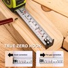 HAUTMEC 16Ft Tape Measure 3PCS with Fractions 1/8, Multi-Catch Hook