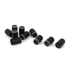 uxcell® a14110500ux0039 10 Piece 6 mm Hole Diameter Potentiometer Knob Cover Cap, 10 mm x 16 mm, Black