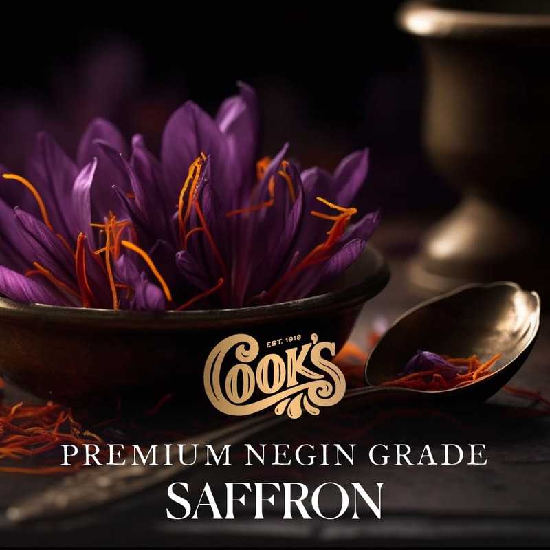 Cook’s, Premium Negin Grade Saffron Threads, Premium Dark Red Saffron
