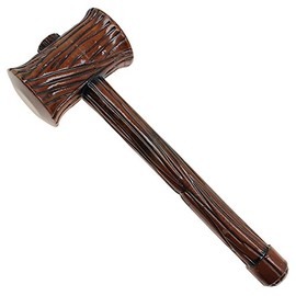 SwordsAxe Foam Prop Wood Texture Mallet Dwarf Cosplay Hammer Orc LARP Weapon Brown