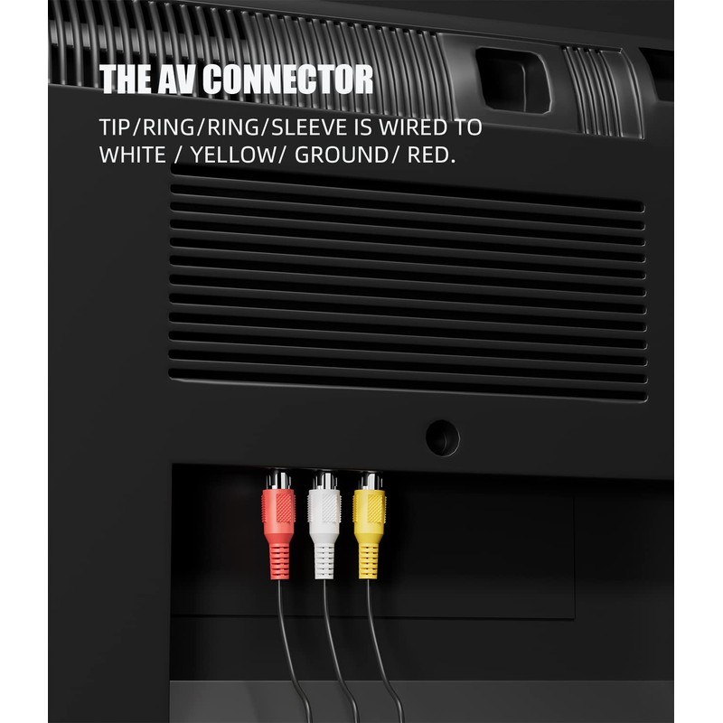 Av Cable, 3.5mm to RCA AV Output Cable for TV,