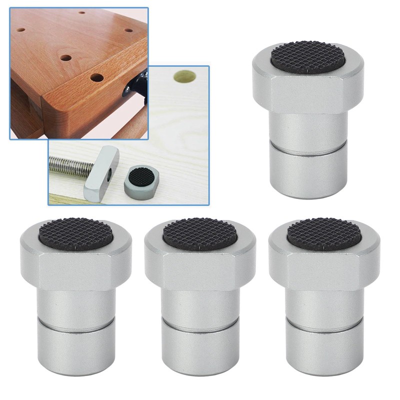 4 Pcs Bench Dog, 20mm Aluminum Alloy Workbench Dog Stop