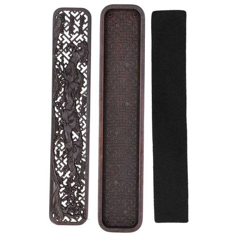Brass Alloy Incense Burner Home Desktop Burning Incense Holder Case