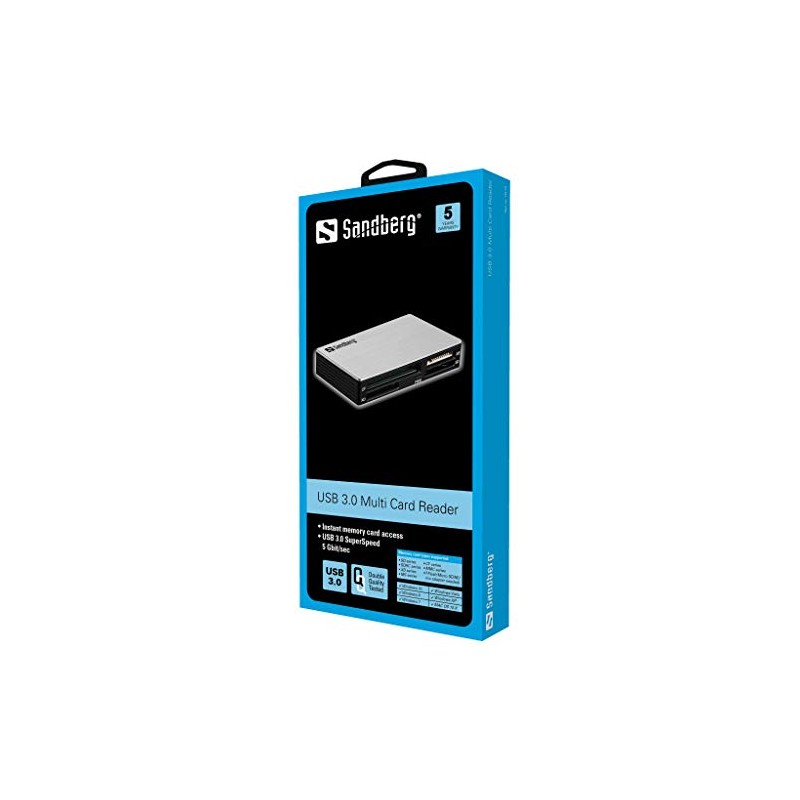 Sandberg USB 3.0 Multi Card Reader - card readers (CF,