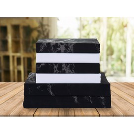 Elegant Comfort Luxury Soft Bed Sheets Marble Pattern - 1500 Premium Hotel Quality Microfiber Softness Wrinkle and Fade Resistant (6-Piece) Bedding Set, Full, Black