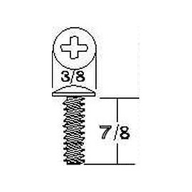 #8-32 X 7/8" Bronze Truss Head Machine Screws | Pack of 25 | Cabinet Door Knob, Dresser Drawer Pull Mounting Screws | MS3-SBR