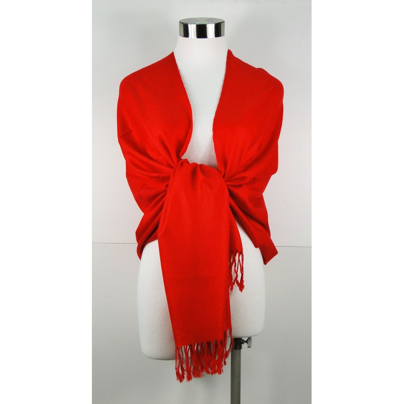 Premium Pashmina Shawl Wrap Scarf - Candy Apple Red