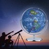 Illuminated World Globe For Kids, Desk Globe Night Light with