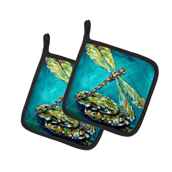 Caroline's Treasures MW1144PTHD Insect - Dragonfly Matin Pair of Pot