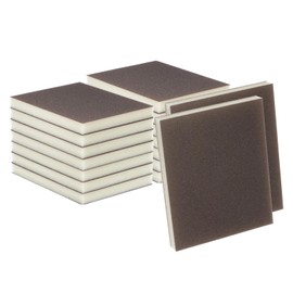 16 Pcs Sanding Sponges, Wet Dry Sanding Block, Sponge Sandpaper Block, 120-180 Grit Fine Sand Block Sponge, Reusable and Washable Sanding Blocks for Wood Drywall Metal Polis(Brown)