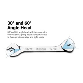 Capri Tools 3/4 in. Angle Open End Wrench, 30° and 60° Angles, SAE