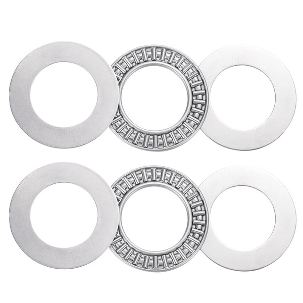 uxcell 2 Pcs AXK2542 2AS Thrust Needle Roller Bearings with