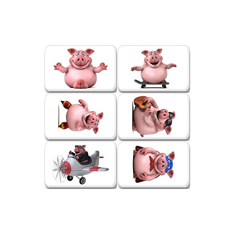 Merchandise for Fans 3D Comic Pig Fridge Magnets Rectangular 7