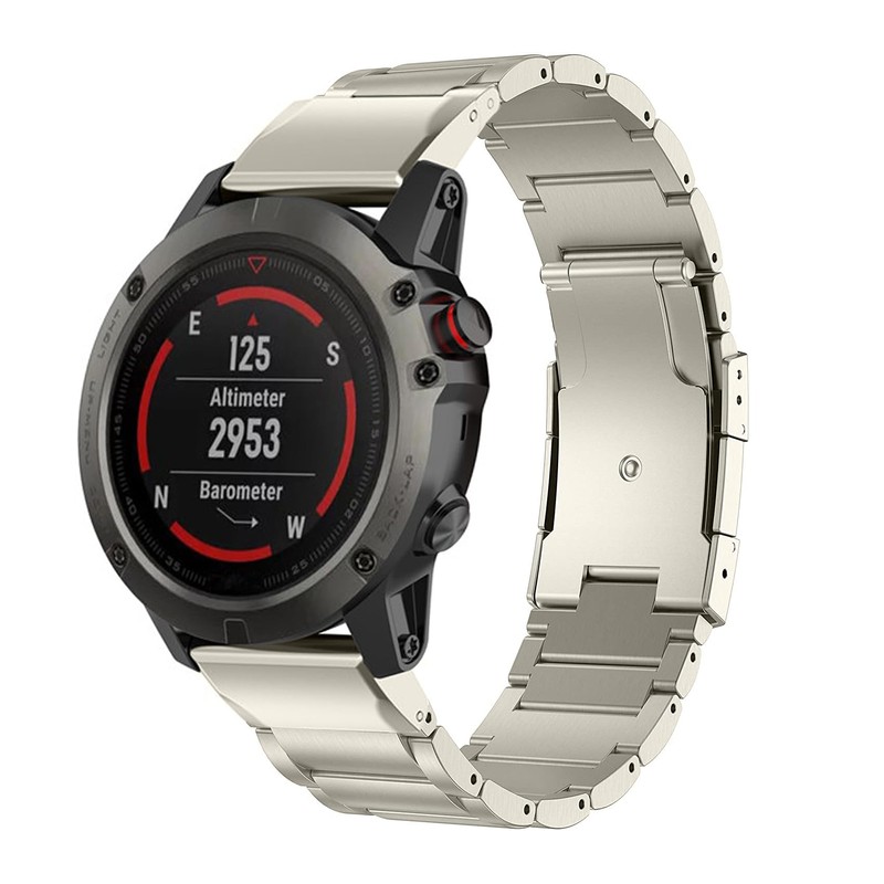 MaKTech Titanium Band for Garminn, 22 mm Quick Release Metal