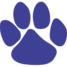 StickerTalk Paw Print Vinyl Sticker, 5 inches by 4.5 inches