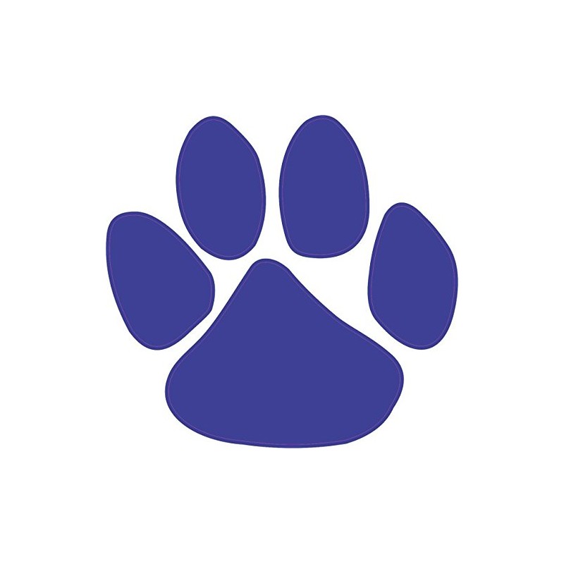 StickerTalk Paw Print Vinyl Sticker, 5 inches by 4.5 inches