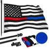 UD_G128 - 6 Feet Tangle Free Spinning Flagpole (Black) Thin