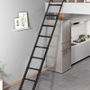 Qimu Aluminum Telescoping Ladder with 2 Detachable Roof Hooks, 12.5FT
