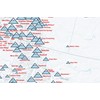 North America Ski Resorts Map 24x36 Poster (White & Light