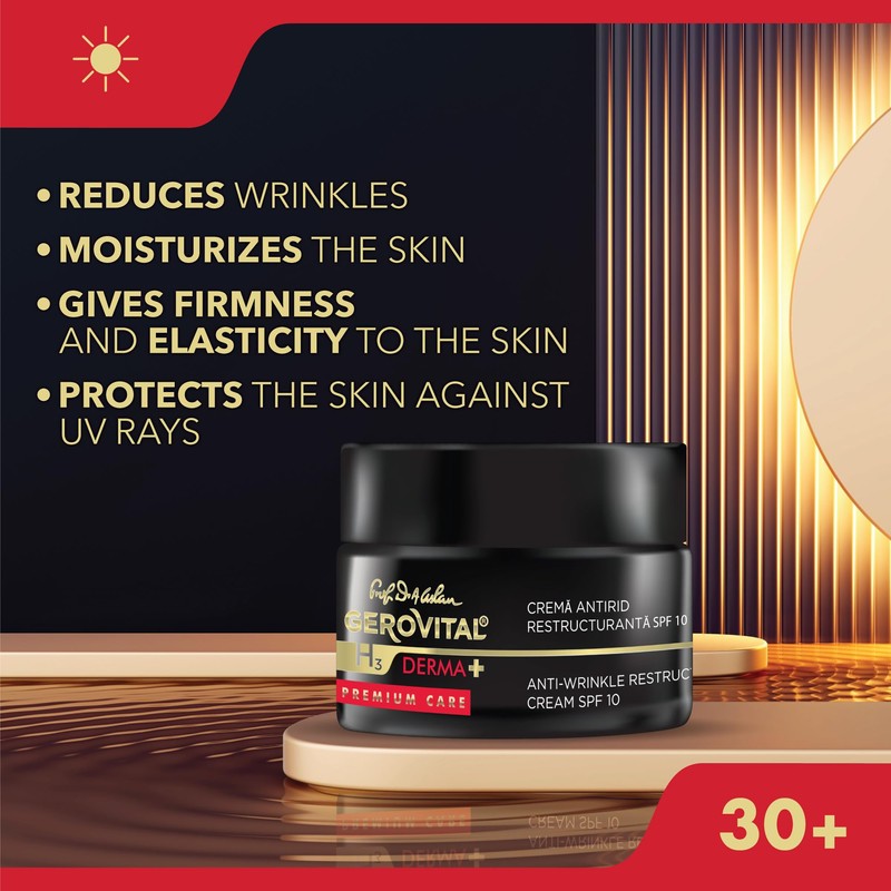 Restructuring Anti-Wrinkle Face Cream SPF 10, Reduces Wrinkles, Restores Skin