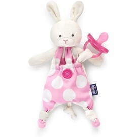 CHICCO, Porta Chupón Pocket Friend, Color Rosa