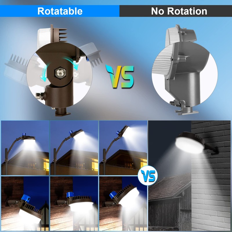 ledmo 120W LED Barn Light Dusk to Dawn Adjustable Angle