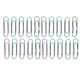 20pcs Metal Pen Clips Strong Clamping Force Rust Prevention Electroplating Process Colorful Paper Clip Pen Holder for Notebooks