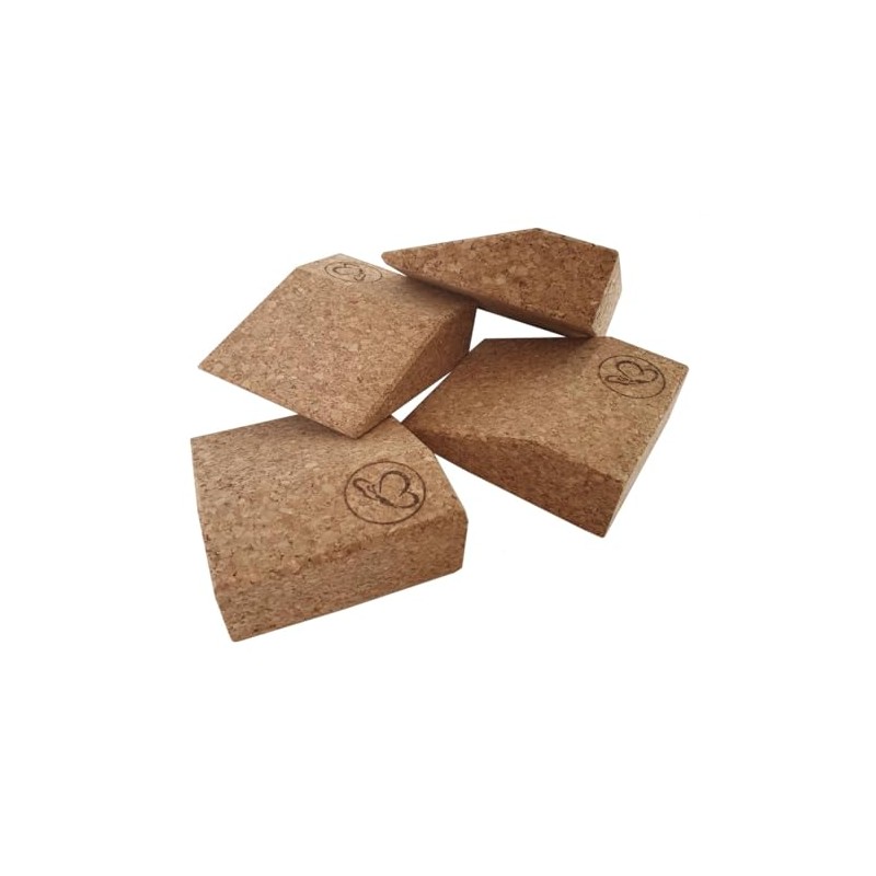 Yoga Cork Mini Wedge/Pocket size Cork Wedge, 100% Natural, Sustainable,