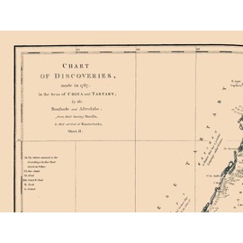 MAPS OF THE PAST Historic Map - Asia Discoveries Chart - Robinson 1798-30.73 x 23 - Vintage Wall Art