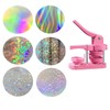 KJArrow Button Maker Supplies 300Pcs Glitter Plastic Film for 25mm