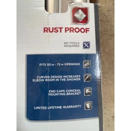 Glacier Bay #35644BNHD Adjustable Double Tension Curved Shower Rod in Brushed Ni